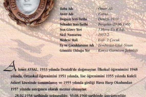 Şehit Hv.Plt.Ütğm. Ahmet Aysal