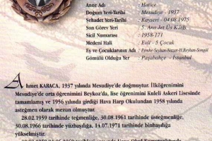 Şehit Hv.Plt.Bnb. Ahmet Karaca