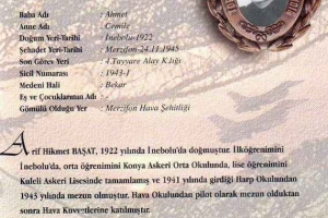 Şehit Hv.Plt. Tğm. Arif Hikmet BAŞAT