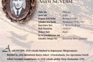 Şehit Hv.Plt. Tğm. Asım SEVDİM