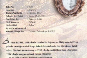 Şehit Hv.Plt.Tğm. Ayhan Baysal