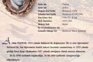Şehit Hv.Plt.Ütğm. Ayhan Taşoyar