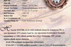 Şehit Hv.Plt.Ütğm. Hüseyin Yentürk