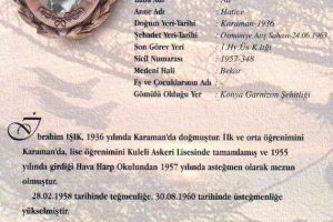 Şehit Hv.Plt.Ütğm. İbrahim Işık