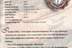 Şehit Hv.Plt. Ütğm. İbrahim TOPÇU