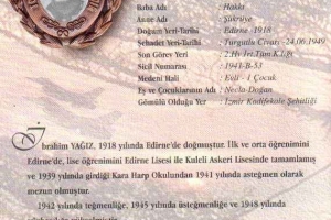 Şehit Hv.Plt. Yzb. İbrahim YAĞIZ