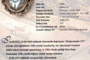 Şehit Hv.Plt.Ütğm. İsmail Düz