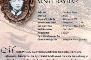 Şehit Hv.Plt. Tğm. M.Nuri BAYDAR