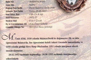 Şehit Hv.Plt.Ütğm. M. Ümit Atak