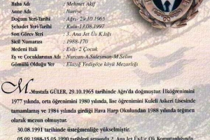 Şehit Hv.Plt.Ütğm. M. Mustafa Güler