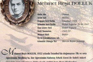 Şehit Hv.Plt. Atğm. Mehmet Reşit BOLLUK