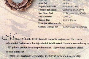 Şehit Hv.Plt. Ütğm. Mehmet YÜKSEL