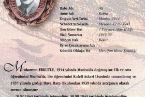 Şehit Hv.Plt. Ütğm. Muharrem ERKUTLU