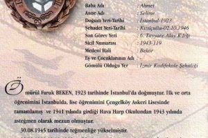 Şehit Hv.Plt. Tğm. Ömürül Faruk BEKEN