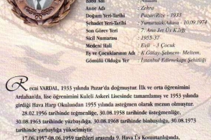 Şehit Hv.Plt.Yb. Recai Vardal