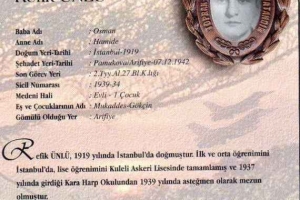 Şehit Hv.Plt. Tğm. Refik ÜNLÜ