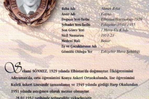 Şehit Hv.Plt. Ütğm. Selami Sönmez