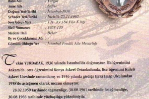 Şehit Hv.Plt.Yzb. Tekin Yurdabak