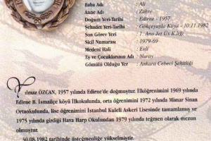 Şehit Hv.Plt.Ütğm. Yılmaz Özcan