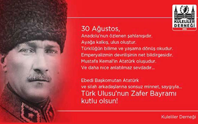 30 Ağustos Zafer Bayramı Kutlu Olsun