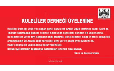 GENEL KURUL DUYURUSU