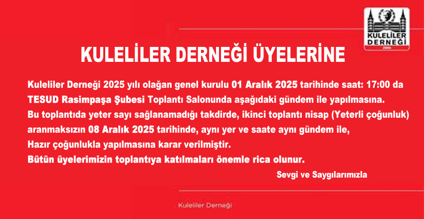 GENEL KURUL DUYURUSU