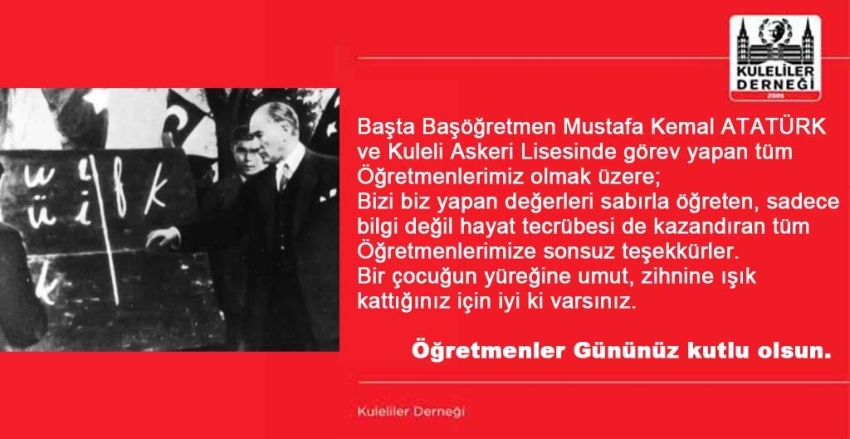 Öğretmenler Gününüz kutlu olsun