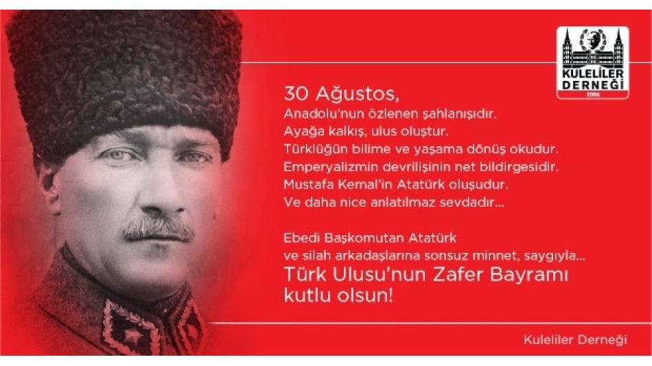 30 Ağustos Zafer Bayramı Kutlu Olsun