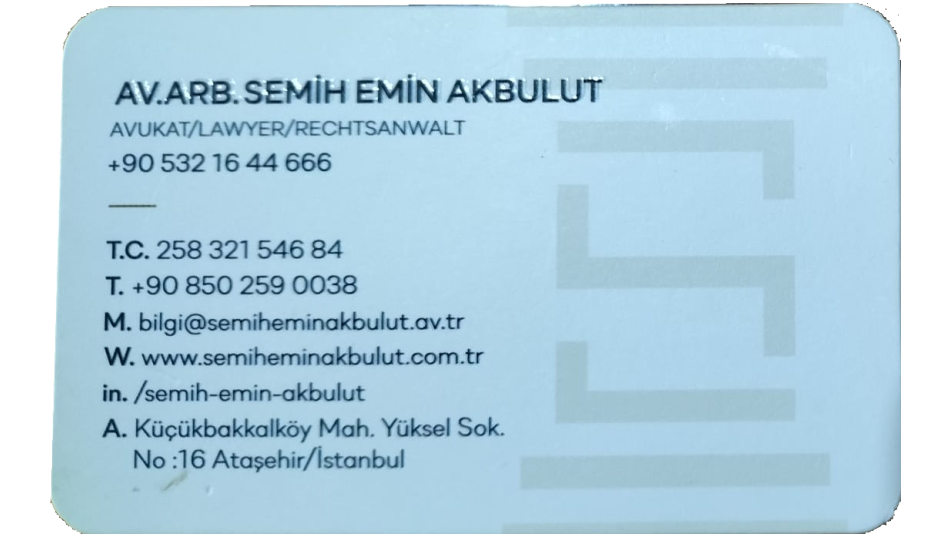 AV.ARB. SEMİH EMİN AKBULUT (KAL-2001)