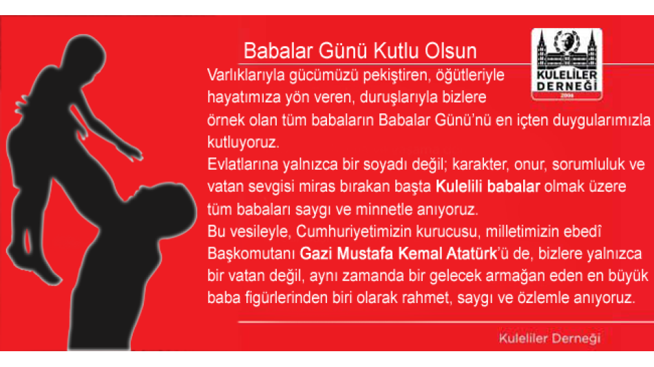 Babalar Gününüz Kutlu Olsun