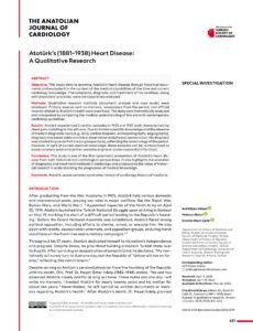 Atatürk’s (1881-1938) Heart Disease: A Qualitative Research