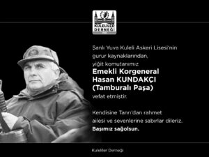 305 Numaralı Üyemiz E.Korg.Hasan KUNDAKÇI ‘yı (Tamburalı Paşa) kaybettik.